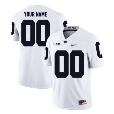 Custom Penn State Nittany Lions Stitched Jersey Football Replica White