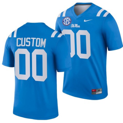 Ole Miss Rebels Custom Powder Blue 2021 Football Jersey