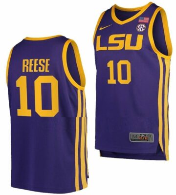 Angel Reese Jersey #10 LSU Tigers College Basketball Purple