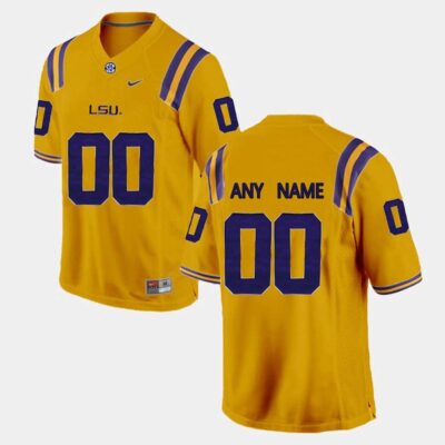 Lsu Tigers Custom Jersey Name and Number College Football Yellow