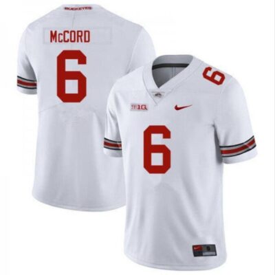 Men's Kyle McCord #6 Ohio State Buckeyes Limited Jersey White