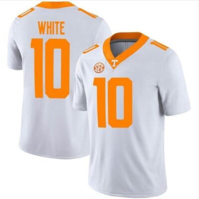 Men's Squirrel White #10 Tennessee VolunMIrs Limited Jersey White