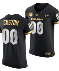 Georgia Bulldogs Custom Black Golden Edition Jersey