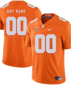 Tennessee Volunteers Custom Name Number College Football Jersey Orange