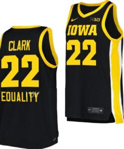 Caitlin Clark Jersey Iowa Hawkeyes College Basketball Black Equality #22