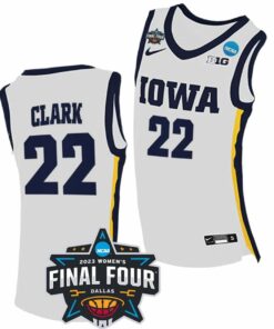 Caitlin Clark Jersey Iowa Hawkeyes College Basketball 2023 NCAA Final Four White #22