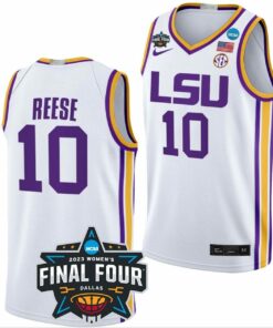 Angel Reese Jersey #10 LSU Tigers College Basketball 2023 NCAA Final Four Garnet White