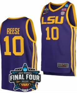 Angel Reese Jersey #10 LSU Tigers College Basketball 2023 National Championship Bound Purple