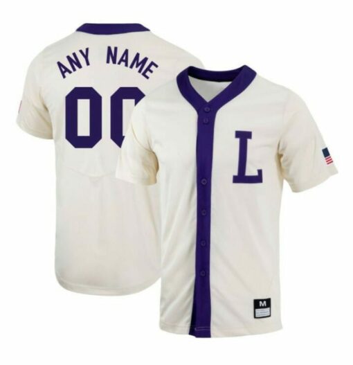 Custom LSU Tigers Jersey Name and Number Baseball NCAA College White