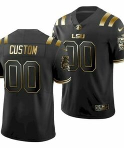 LSU Tigers Custom Jersey Name and Number NCAA Football Black