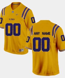 Lsu Tigers Custom Jersey Name and Number College Football Yellow