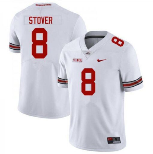 Men's Cade Stover #8 Ohio State Buckeyes Limited Jersey White