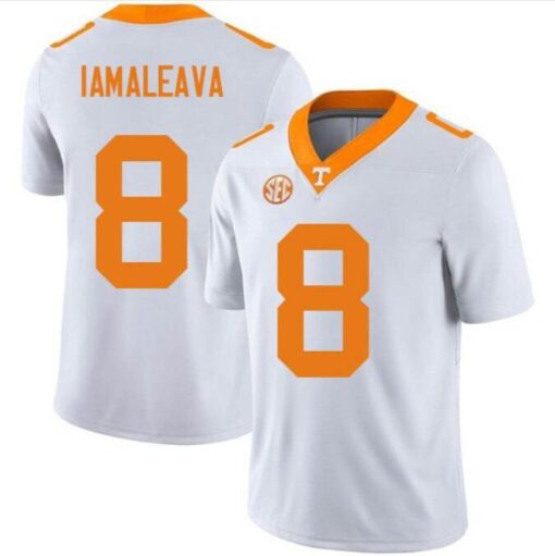 Men's Nico Iamaleava #8 Tennessee VolunMIrs Limited Jersey White