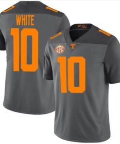 Men's Squirrel White #10 Tennessee VolunMIrs Limited Jersey Gray